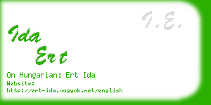 ida ert business card